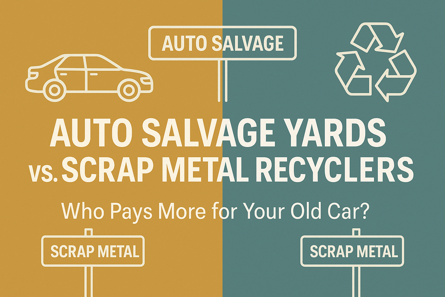 Post 1 of 3: Auto Salvage Yards vs. Scrap Metal Recyclers: Who Pays More for Your Old Car?